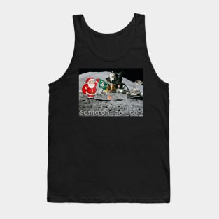 Santa on The Moon Tank Top